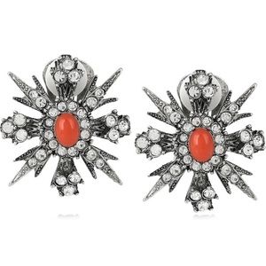 🩷 New Kenneth Jay Lane Swarovski Star Coral earrings KJL